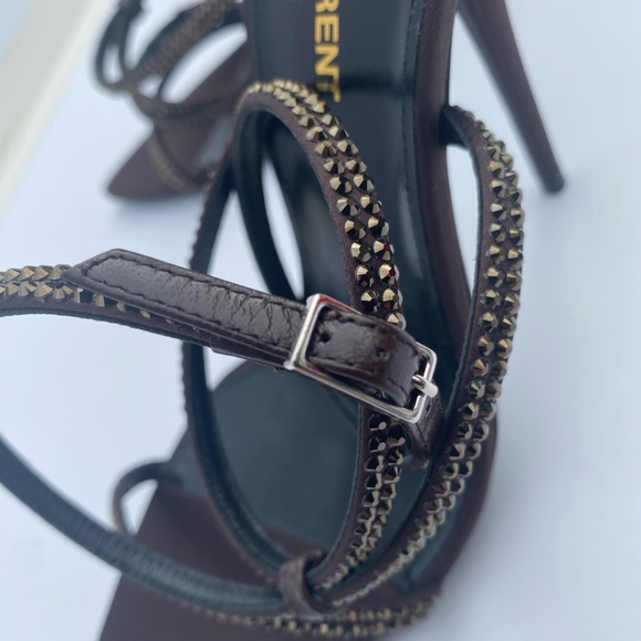 Saint Laurent Ava Sandals with rhinestones - Picture 9 of 11